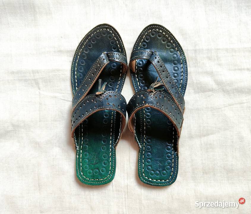 Skórzane japonki kohalpuri 38 orientalne boho zachodniopomorskie Szczecin