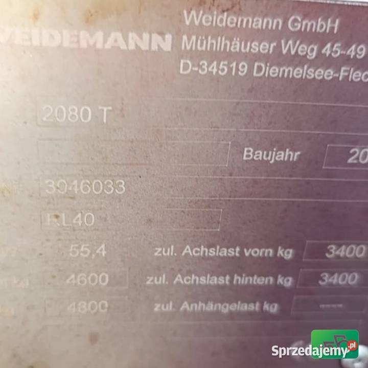 Weidemann 2080 T 2017r PartsCzęści Sterownik Wilkowo