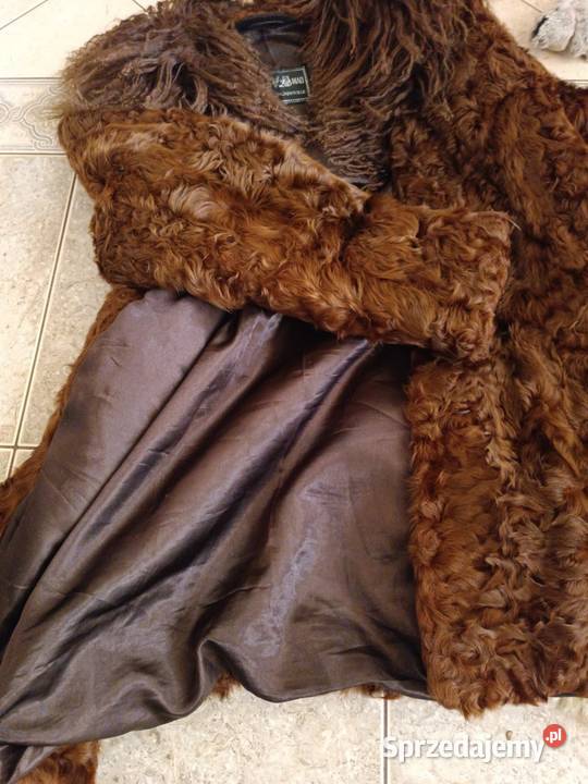 Futro naturalne z kołnierzem z lamy Skóra naturalna  Karczew