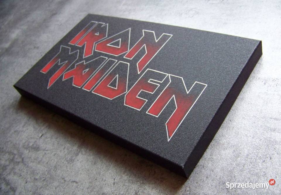 Iron Maiden Obrazek logo ręcznie grawerowane Sztuka współczesna Sandomierz