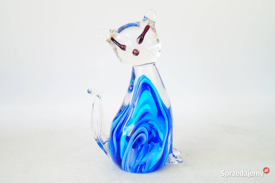 Figura szklana figura Murano style KOT kotek Gizałki