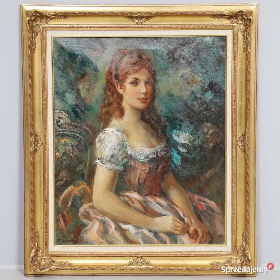 Tadeusz Kamasa Polska Przodkini Duży obraz Olej sprzedam