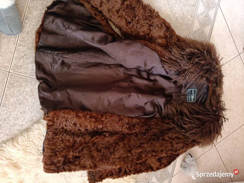 Futro naturalne z kołnierzem z lamy mazowieckie Karczew