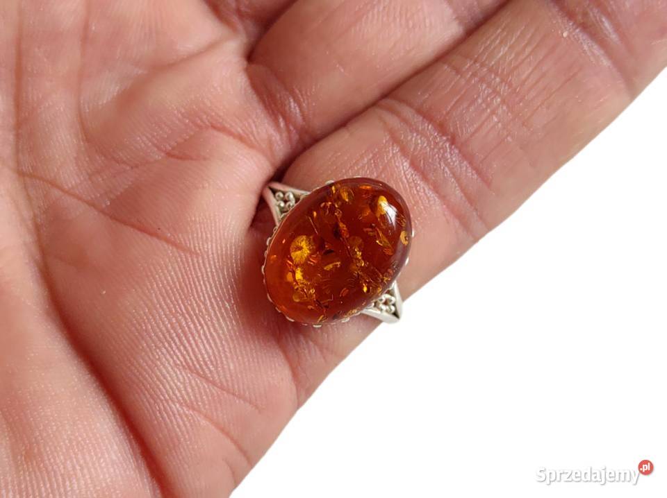 7466 Bursztyn w Srebrnym Koszyczku Biżuteria Kędzierzyn-Koźle