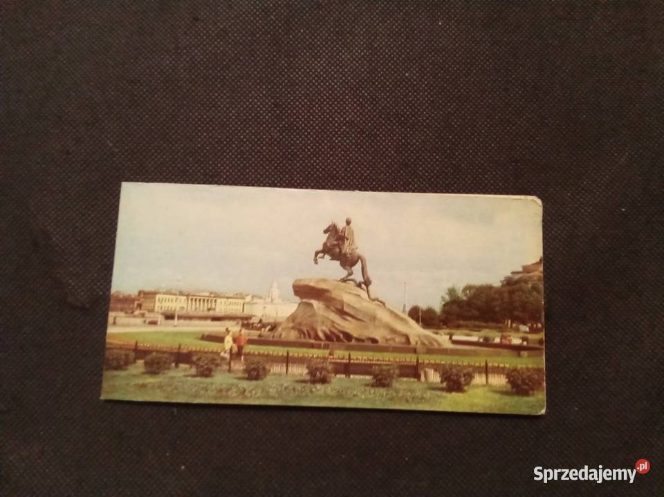 Plac senacki pocztówka Petersburg ZSRR jeździec