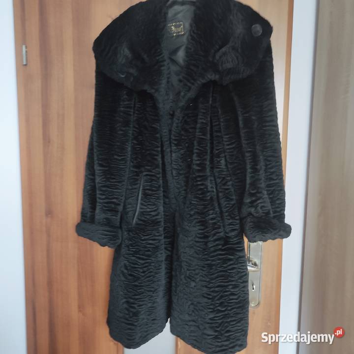 futro czarne sztuczne Częstochowa sprzedam