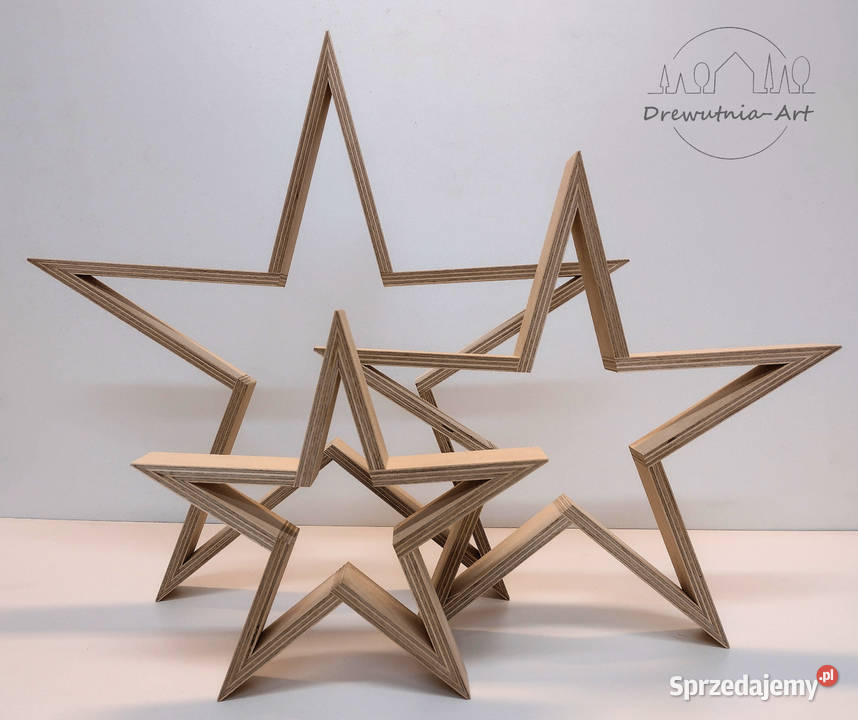Gwiazda drewniana baza do ozdabiania kpl 3 41 małopolskie sprzedam