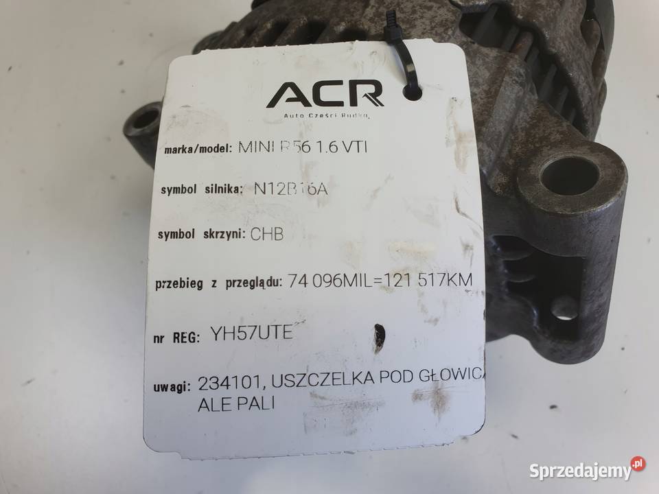 Mini Cooper R56 16 16V VTi ALTERNATOR 757565080