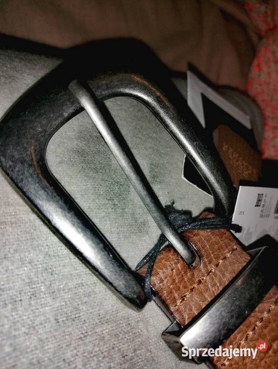 Nowy z metką SKÓRZANY pasek Z metalową klamrą I Paski