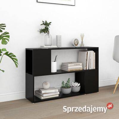 vidaXL Regał na książki czarny 100x24x63 płyta