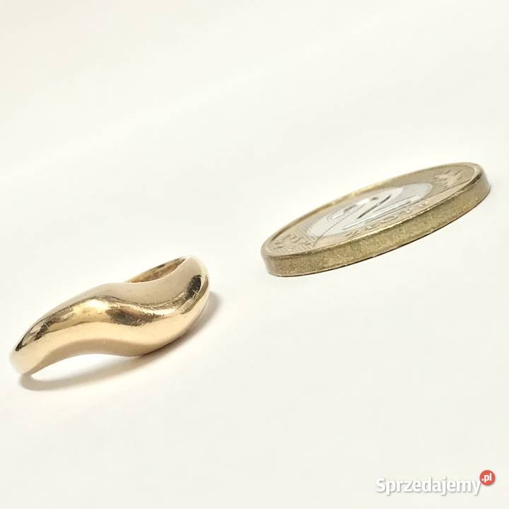 Złoty PIERŚCIONEK z różowego ZŁOTA 585 14K złoto mazowieckie Warszawa