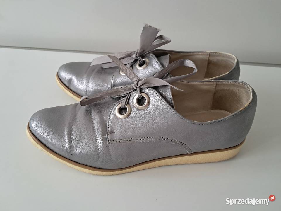 Buty damskie półbuty srebrne Aga But do Kraków