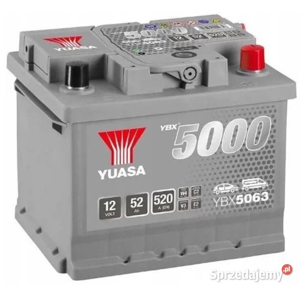 Akumulator Yuasa Silver 12V 52Ah 520A Prawy Plus Lublin