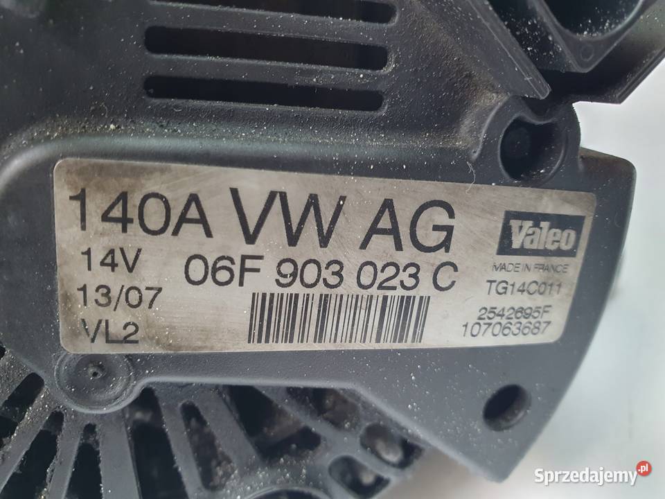 ALTERNATOR Volkswagen Golf V 20 TDI Valeo Chełm