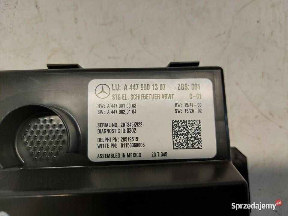 Mercedes EQV w447 Vklasa sterownik moduł drzwi