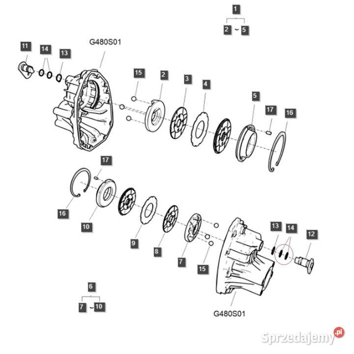 Oring 2080 x 240 mm LS MT125 LS MT335 LS MT350 Tajęcina