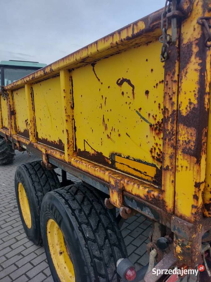 Przyczepa rolnicza tandem budowlana 8 ton nieuszkodzony Sośno
