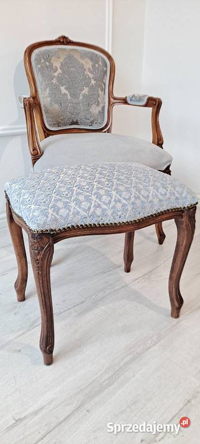 Stylowa pufa podnóżek stołek Ludwik Ludwikowska 47cm Szczecin sprzedam