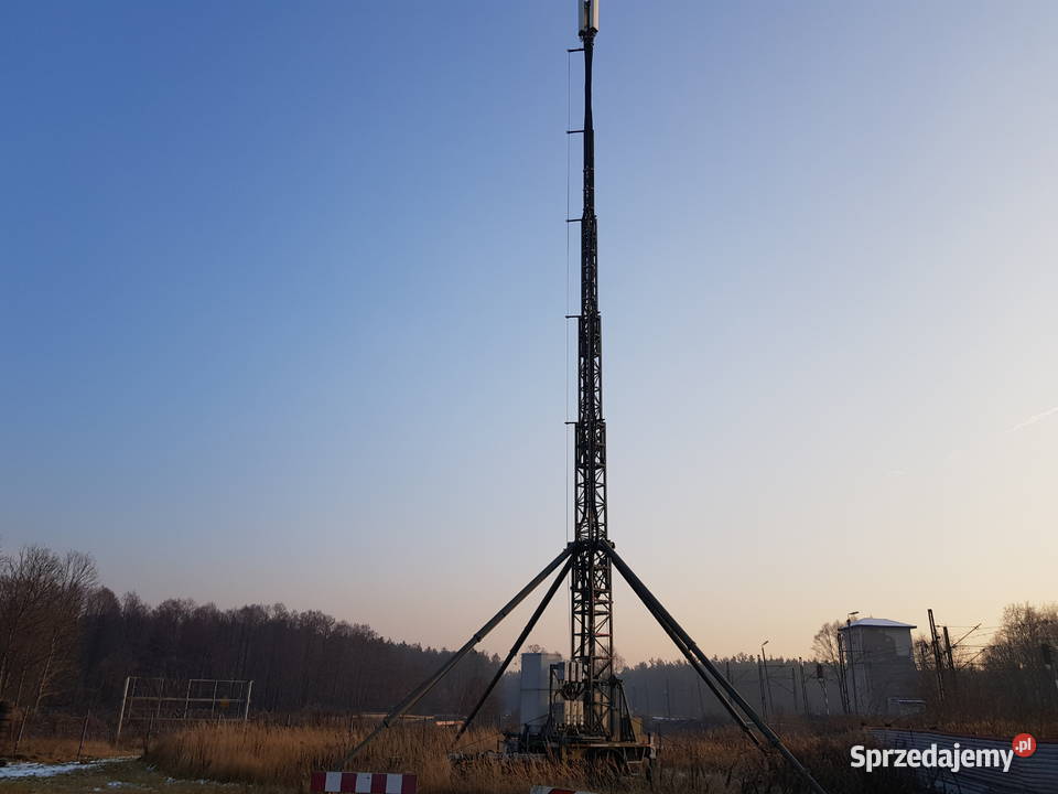 Wieża mobilna 25m BTS Internet maszt stacja Lubliniec