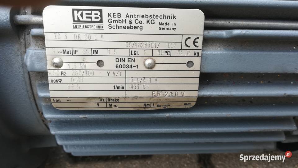 Motoreduktor 15 kW35 obr Leszno sprzedam
