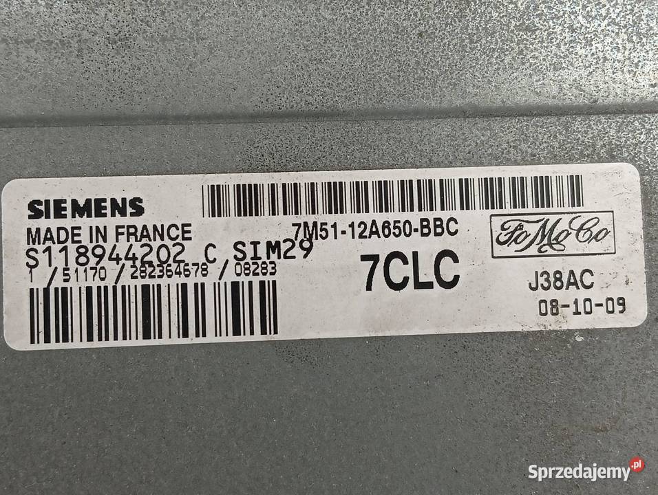 STEROWNIK SILNIKA 7M5112A650BBC 16 B 115 Ford
