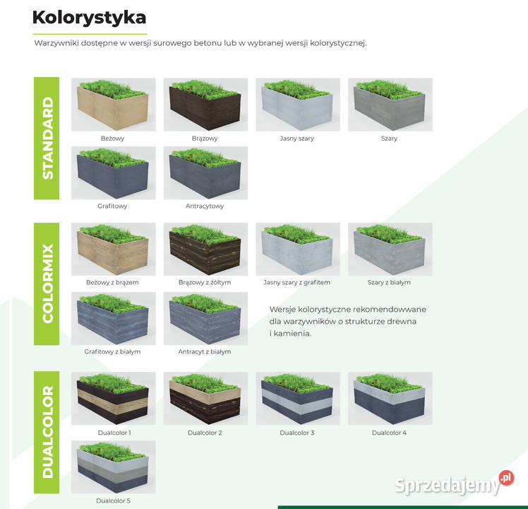 Skrzynia z betonu Warzywniak modułowy Rabatka Warszawa