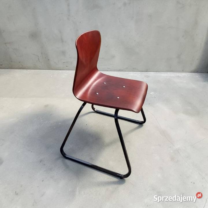Krzesło szkolne vintage Elmar Flototto Sklejka
