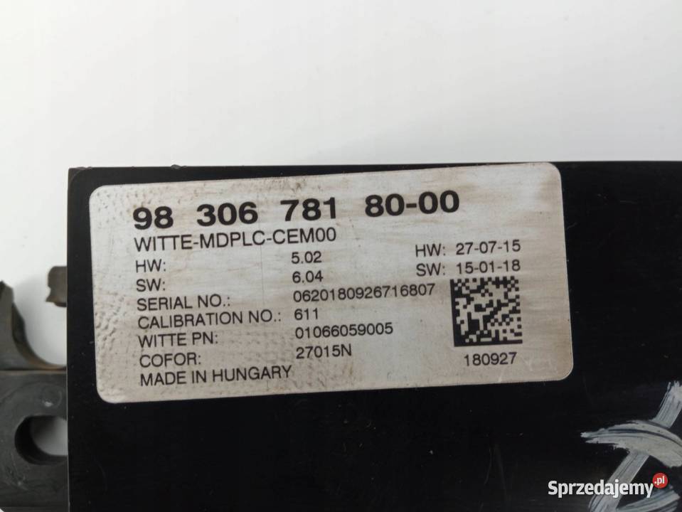 MODUŁ DRZWI 9830678180 Toyota ProAce II 2016 sprzedam