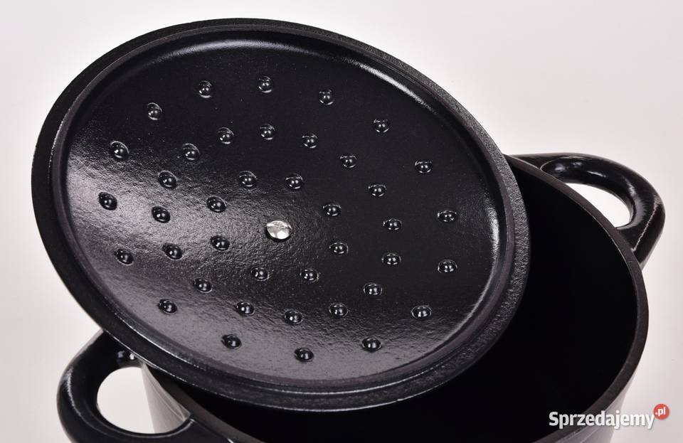 45L żeliwny garnek z samopodlewającą pokrywką Warszawa