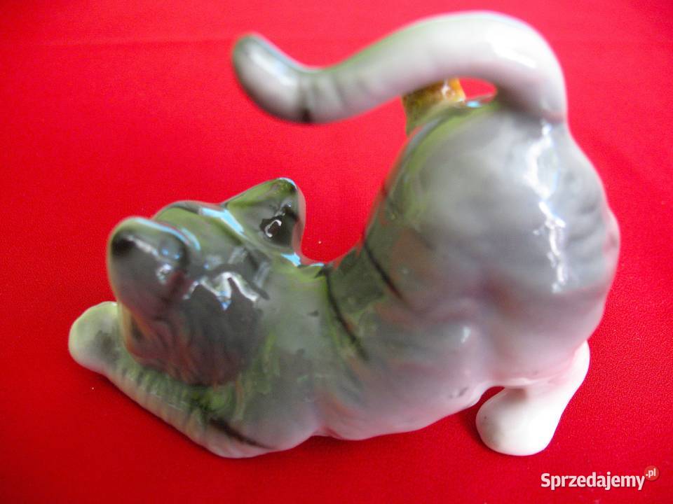 Kot Kotek i myszka porcelana 7 x 9 x 4 Siedlce