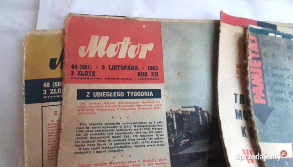 Tygodnik MOTOR gazeta motoryzacyjna PRL z lat 63 Łódź