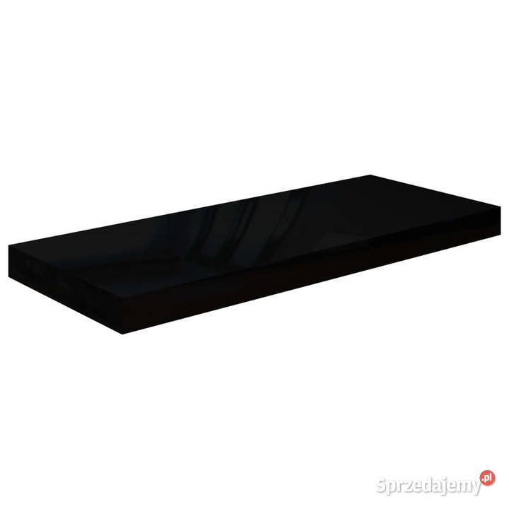 Półki ścienne 2 wysoki połysk czarne 60x235x38 Warszawa