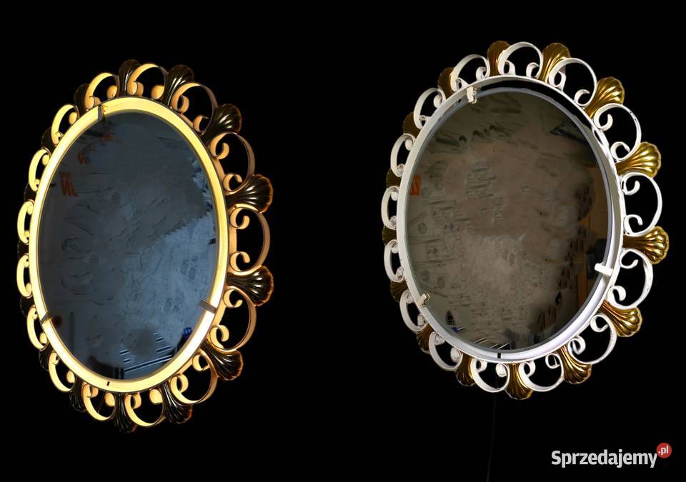 Lustro podświetlane Hillebrand metal mosiądz Kalisz sprzedam