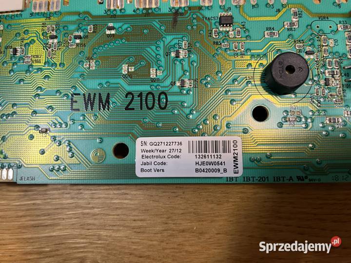 Moduł sterujący pralki Electrolux 132611132 Siemianice