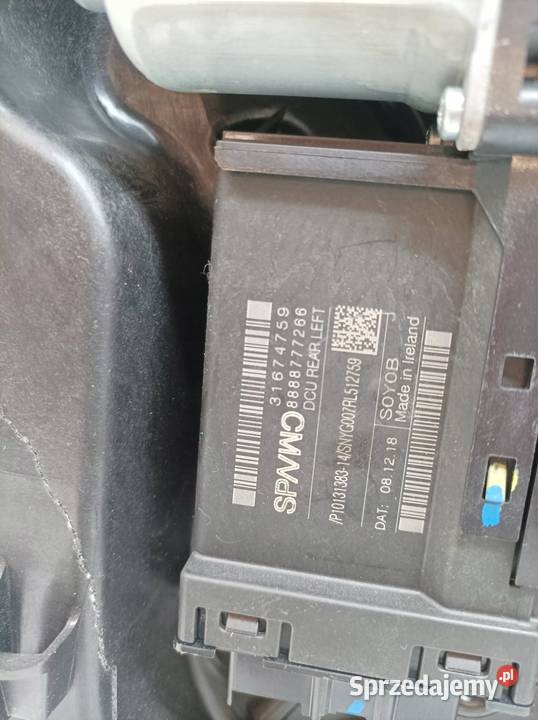 MECHANIZM SZYBY LEWY TYŁ 31674759 Volvo V60 II Mechanizmy opuszczania szyb