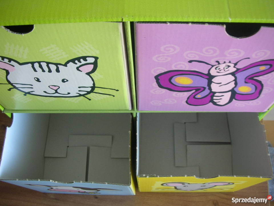 Kolorowe pudełko tekturowe z szufladkami Warszawa