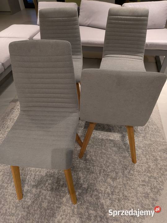 4 krzesła do jadalni jasnoszare Arosa Lara łódzkie sprzedam