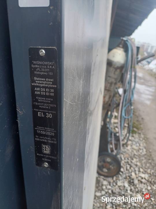 Drzwi ppoż antracyt wiśniowski metalowe używane Rzeszów