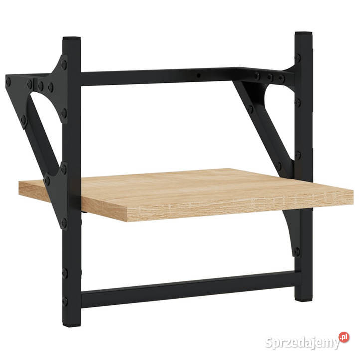 Półki ścienne z drążkami 2 dąb sonoma 30x25x30 Warszawa sprzedam