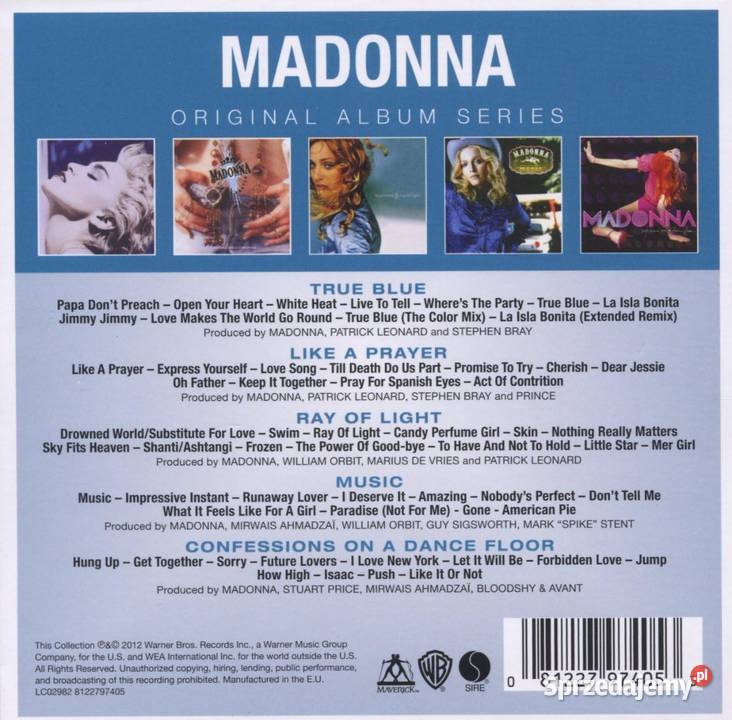 Nowy Zestaw CD 5 płytowy MADONNA zestaw Nowy 3 i więcej Tychy