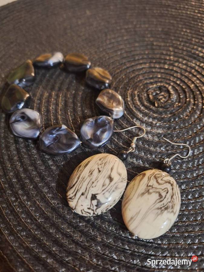 Zestaw vintage kolczyki bransoletka Strzyżów