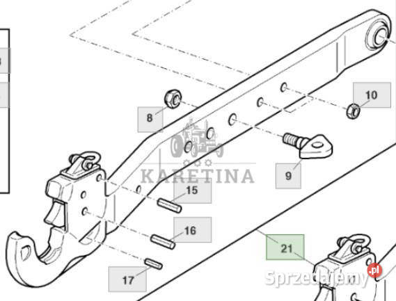 John Deere 6430 Premium Cięgło Dolne Prawe Lewe Pozostałe wielkopolskie Jastrzębniki sprzedam