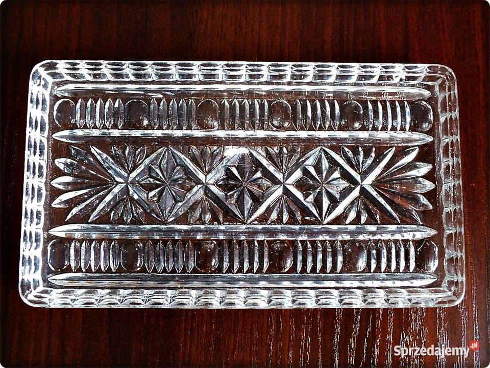 Mała Taca kryształowa na kieliszki przyprawy z Żary