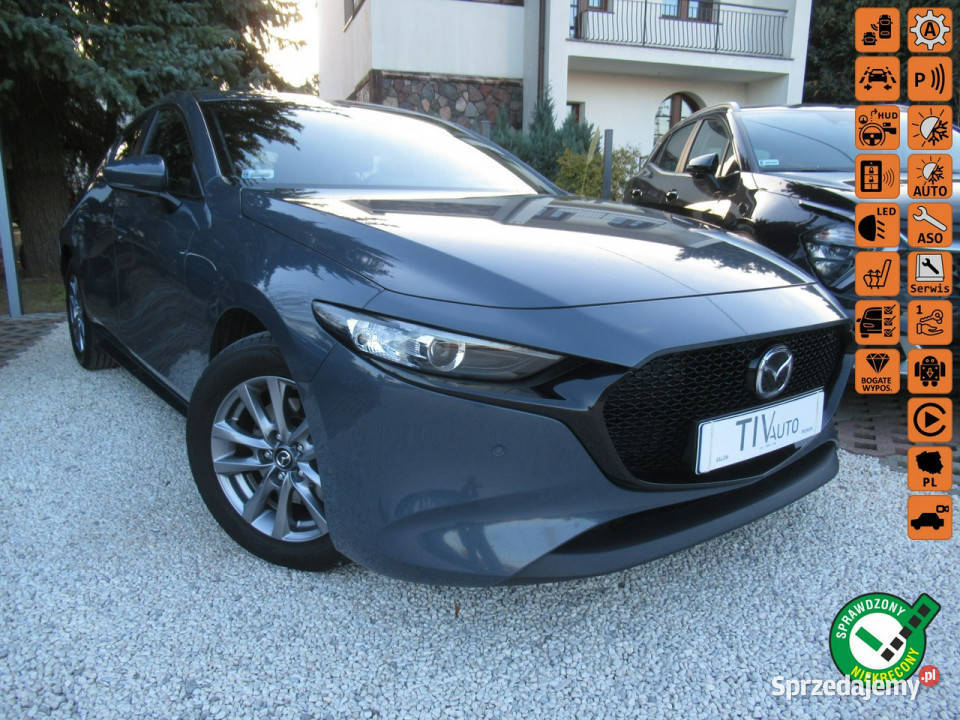 Mazda 3 BEZSZKODOWY Fabryczna Gwarancja KANJO elektrochrom. lusterka boczne Warszawa