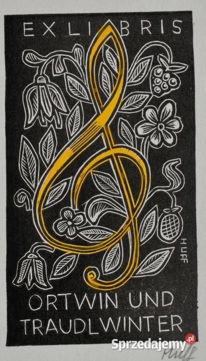 zbiór 6 exlibrisów Hermann Huffert lata 7080 Wrocław