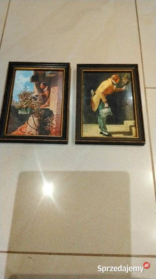 Obrazki Vintage w Drewnianej Ramce 2 Carl Nowa Sól
