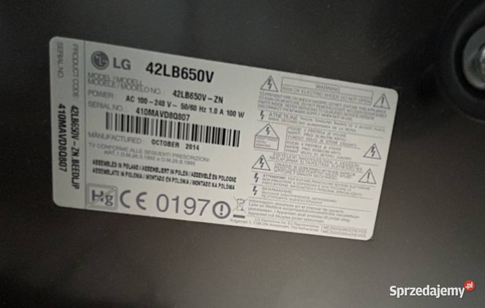 Sprzedam TV LG Klimontów