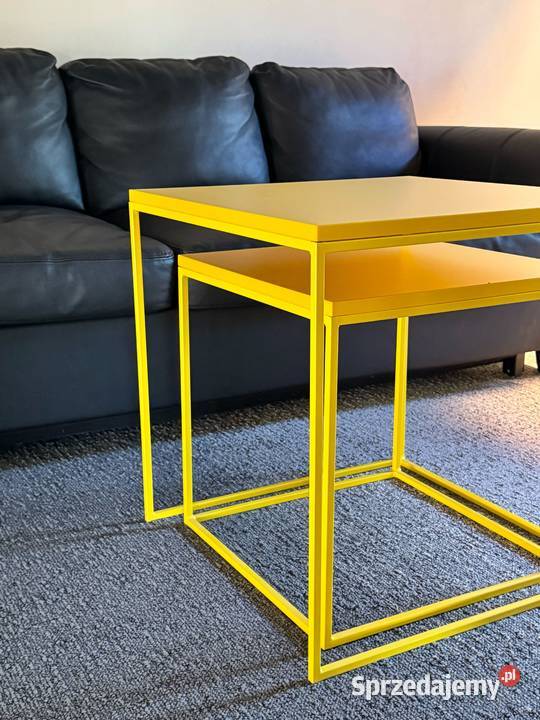 stolik kawowy x2 zestaw żółtych stolików Stoliki kawowe i ławy Stoliki kawowe i ławy Chorzów