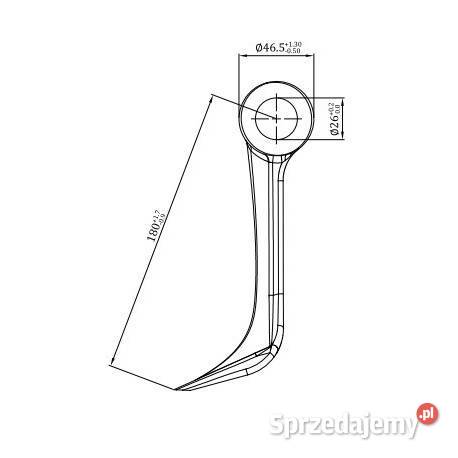 Bijak młotkowy 126x465x26 R180 Maschio