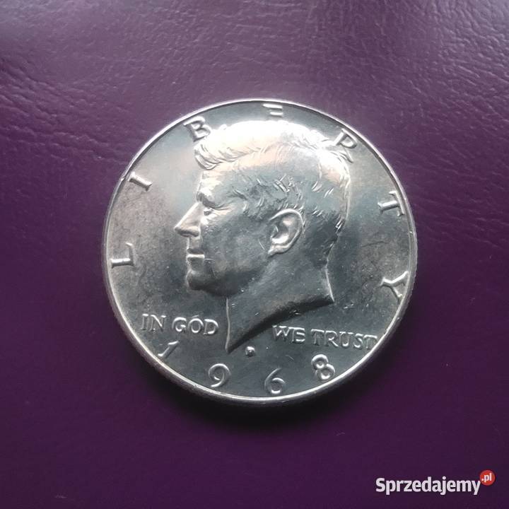 Moneta 12 DOLARA 1968 D Kennedy Half dollar Numizmatyka mazowieckie Pruszków